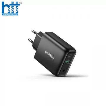 Sạc nhanh chuẩn quick charge 3.0 4.0 sạc USB A type C 36W QC4.0 màu đen Ugreen 10217