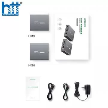Bộ kéo dài tín hiệu HDMI 2.0 qua cáp mạng Lan 50m Ugreen 10938 hỗ trợ 4K2K cao cấp