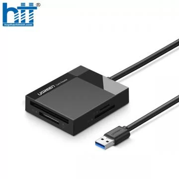 Đầu đọc thẻ nhớ SD/TF/CF/MS chuẩn USB 3.0 dài 0,5m chính hãng Ugreen 30333