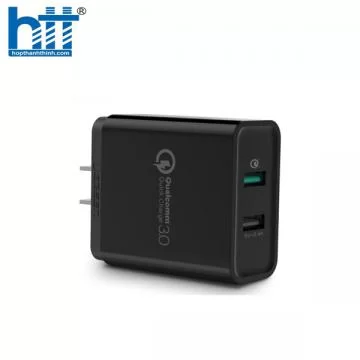 Sạc nhanh hỗ trợ 2 cổng QuickCharge 3.0 Chính hãng Ugreen 30599