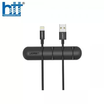 Ugreen 30762 Màu Đen Gá đỡ kẹp dây sạc cao su 4 Khe LP114 20030762