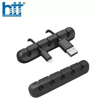Ugreen 30762 Màu Đen Gá đỡ kẹp dây sạc cao su 4 Khe LP114 20030762