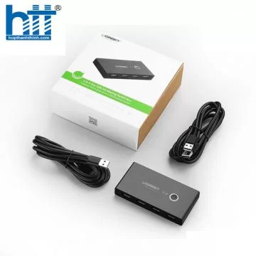 Bộ chia sẻ máy in USB 2.0 từ 4 thiết bị vào 2 máy tính chính hãng Ugreen 30767