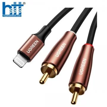 Cáp audio âm thanh Lightning sang 2 RCA cho iPhone dài 2M Ugreen 40904