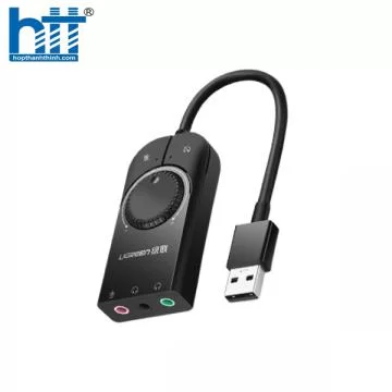 Card Sound USB 2.0 có điều khiển volume hỗ trợ Mic&Loa chính hãng Ugreen 40964