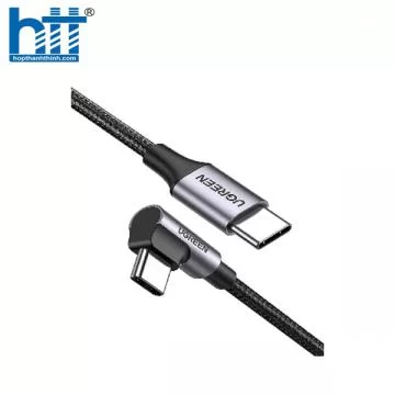 Cáp USB type-C dài 1M sạc và truyền dữ liệu đầu bẻ góc 90 độ chính hãng Ugreen 50123 cao cấp