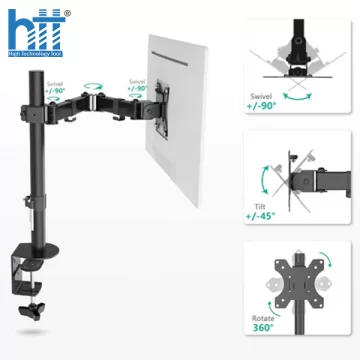 Giá treo một màn hình kẹp bàn Ergotek EZ1 17 - 30 inch