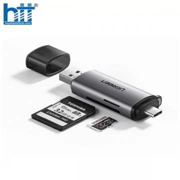 Đầu đọc thẻ nhớ SD/TF chuẩn USB Type C và USB 3.0 Ugreen 50706 chính hãng