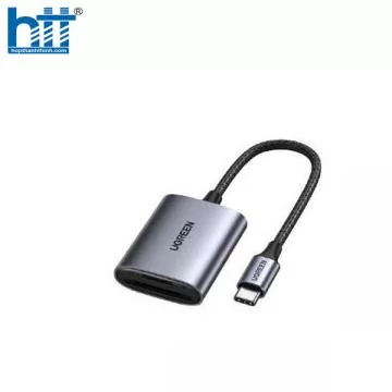 Đầu đọc thẻ SD/TF chuẩn USB Type-C Ugreen 80888 vỏ nhôm cao cấp