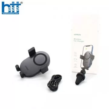 Bộ sạc không dây trên ô tô UGREEN 40118 kết hợp giá đỡ điện thoại