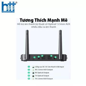Bộ thu phát âm thanh Bluetooth 5.0 Ugreen 20140