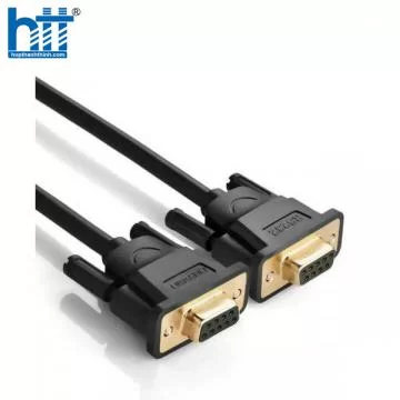 Ugreen 60308 1.5M 30AWG Màu Xám Cáp tín hiệu bấm chéo 2 đầu RS232 DB9 dương chuẩn cáp crossover thích hợp cho máy mã vạch máy công cụ kỹ thuật số DB102 20060308