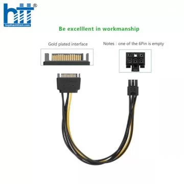 Ugreen 10635 20CM cáp nguồn SATA 15 chân ra 6 chân 10635 20010635