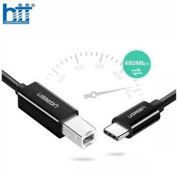 Cáp máy in USB 2.0 Type-C to USB Type-B dài 3M Ugreen 80812 (Màu đen)