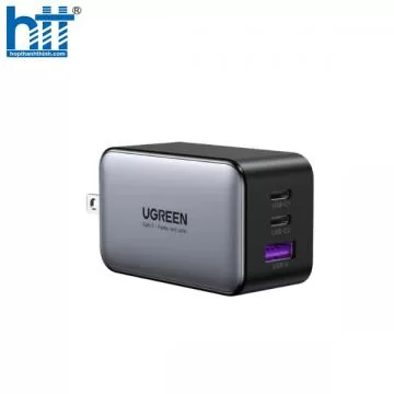 Củ sạc nhanh 65W GaN 3 cổng USB Type-C x2 USB Type-A x1 Hỗ trợ QC4+, PD3.0.. Ugreen 10334 cao cấp
