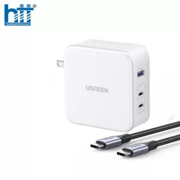 Củ sạc nhanh Nexode 140W GaN PD3.1, 2 USB Type-C và 1 USB Type-A Ugreen 15338 cao cấp (US)