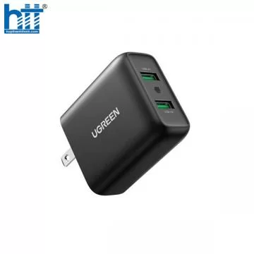 Củ sạc nhanh 36W 2 cổng USB Type-A 18W Ugreen 70151 cao cấp (US)