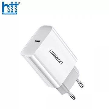 Củ sạc nhanh 20W chuẩn USB-C PD hỗ trợ QC 4.0 Ugreen 60450 cao cấp (EU)
