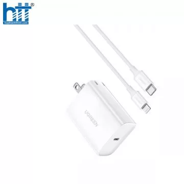 Bộ củ sạc nhanh 20W kèm cáp Type-C to Lightning dài 1M Ugreen 70293 cao cấp (US)