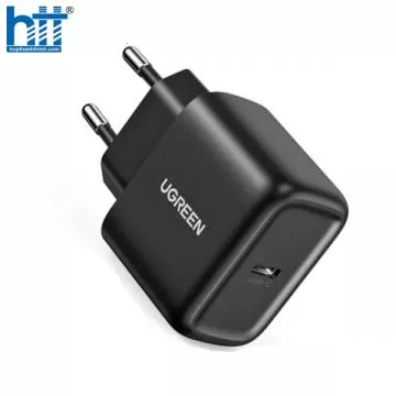 Ugreen 50581 25W Eu Bộ sạc nhanh kèm cáp sạc 2 đầu Type C chân cắm tròn CD250 20050581
