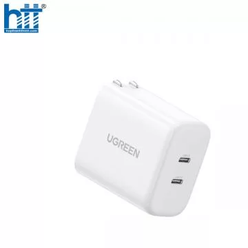 Ugreen 90299 40w 2c kép USB loại c x2 Sạc nhanh Màu trắng có thể gập lại của chúng tôi cd243 10090299