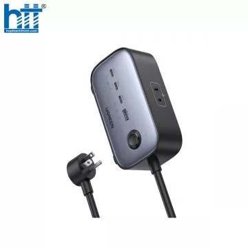 Ugreen 60167 100W 1.8M Bộ sạc nhanh DigiNest Pro gồm 3 cổng USB-C + USB-A cáp nguồn dài 1.8M chuẩn cắm EU CD270 20060167