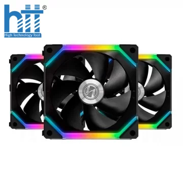 Fan Lian Li UNI Fan SL 120 Triple Black (LED ARGB - Fan ghép nối không dây)