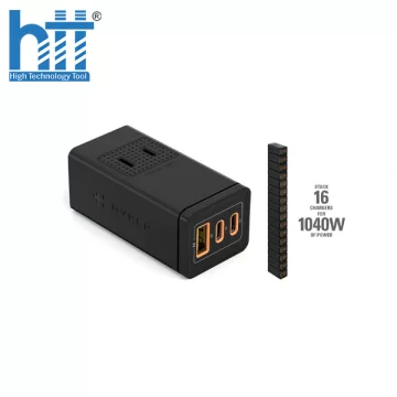 Sạc đa năng cổng siêu nhỏ Hyper Juice Gan 65W 2C1A, PD/PPS/QC3.0 Stackable đầu tiên trên thế giới HJ414