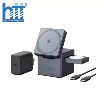 Đế sạc không dây MagSafe 3 in 1 15W Anker 737 Cube Y1811