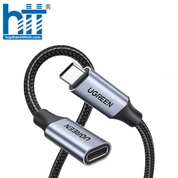 Ugreen 80807 2M 2.0 đầu bọc nhôm dây dù chống nhiễu màu xám cáp USB type C ra usb B máy in US370 20080807
