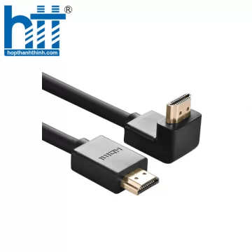 Ugreen 10120 1M màu Đen Cáp tín hiệu HDMI chuẩn 1.4 đầu bẻ góc 90 độ HD103 20010120