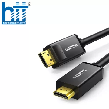 Ugreen 10244 1M Màu Đen Cáp 2 Đầu Displayport chuẩn V1.2 thuần đồng DP102 20010244