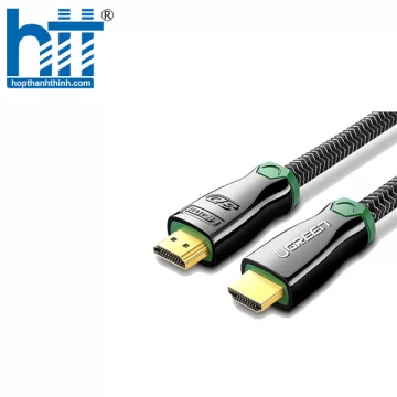 Ugreen 10293 3M màu Đen Cáp tín hiệu HDMI vỏ bọc kim loại hỗ trợ 3D 4K2K HD126 20010293