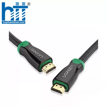UGREEN 10294 5M MÀU ĐEN CÁP TÍN HIỆU HDMI VỎ BỌC KIM LOẠI HỖ TRỢ 3D 4K2K HD126