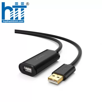 Ugreen 10323 15M màu Đen Cáp tín hiệu nối dài USB 2.0 có chip khuếch đại cao cấp US121 20010323