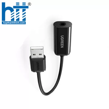 Ugreen 10330 USB Màu Đen Sang Bộ Chuyển Đổi Âm Thanh Nổi Bên Ngoài 3.5Mm US206 20010330