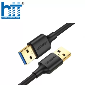 Ugreen 10370 1M màu Đen Cáp 2 đầu USB 3.0 dương cao cấp US128 20010370