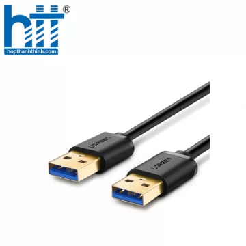 Ugreen 10371 2M màu Đen Cáp 2 đầu USB 3.0 dương cao cấp US128 20010371