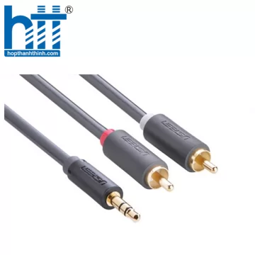 Ugreen 10510 2M màu Đen Cáp âm thanh 2 đầu Bông sen sang 3.5mm dương AV116 20010510