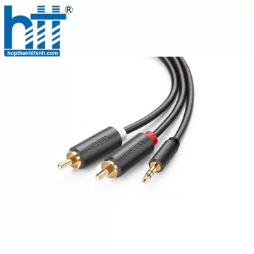 Ugreen 10512 3M màu Đen Cáp âm thanh 2 đầu Bông sen sang 3.5mm dương AV116 20010512