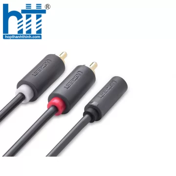 Ugreen 10561 0.25M màu Đen Cáp âm thanh 2 đầu Bông sen sang 3.5mm Âm AV102 20010561