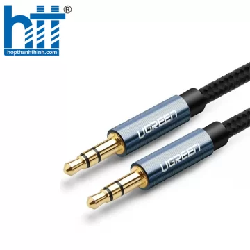 Cáp Audio 3.5mm cao cấp đầu mạ vàng, dây bọc lưới Dài 2M Ugreen 10687