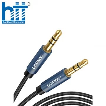 Ugreen 10689 5M màu Xanh Cáp âm thanh 2 đầu 3.5mm dương AV112 20010689