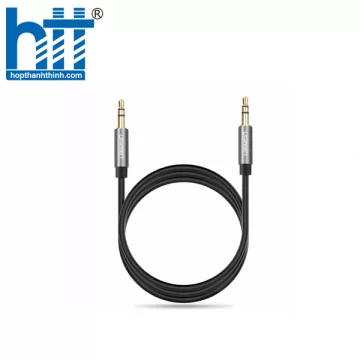 UGREEN 10732 0.5M MÀU ĐEN CÁP ÂM THANH 2 ĐẦU 3.5MM DƯƠNG DÂY TRÒN TPE CAO CẤP AV119