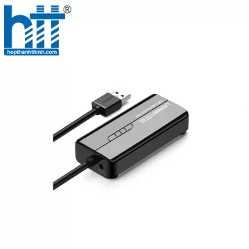 Ugreen 20265 28CM màu Đen HUB chuyển đổi USB 3.0 Sang 3 USB 3.0 + LAN cao cấp hỗ trợ tốc độ 1 Gbps 20265 20020265