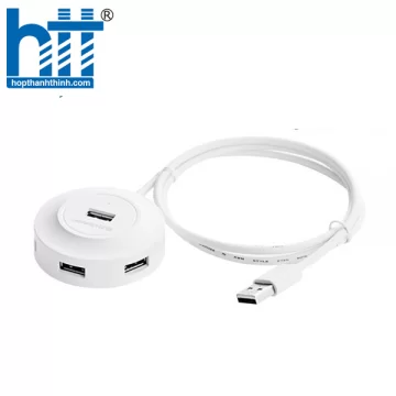 Ugreen 20270 1M màu Trắng Bộ chia HUB USB 2.0 sang 4 USB 2.0 hỗ trợ nguồn 5V CR106 20020270