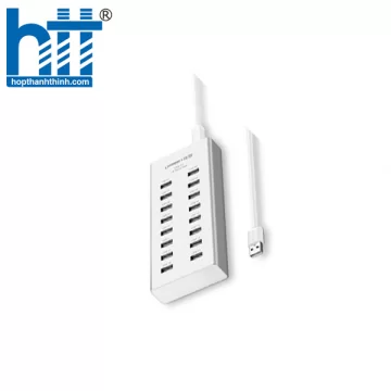 Ugreen 20298 Màu Bạc Bộ chia HUB USB 2.0 sang 16 USB 2.0 hỗ trợ nguồn cao cấp 20298 20020298