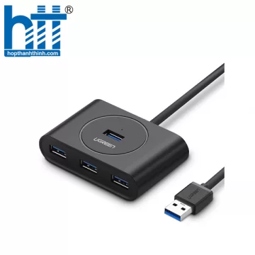Ugreen 50263 25CM Màu Đen USB 3.0 Hub 4 Port With Power Port CR113 20050263