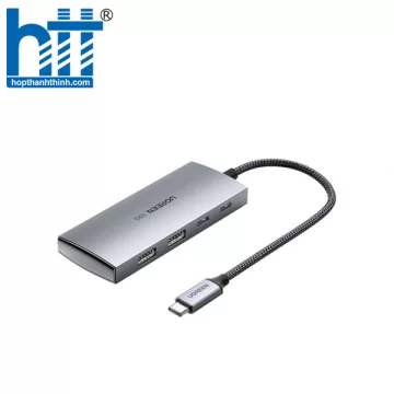 Ugreen 30758 10G 20CM Màu Xám Bộ chuyển USB-C sang 2 × USB 3.1 + 2 × USB-C 3.1 gen2 CM480 20030758