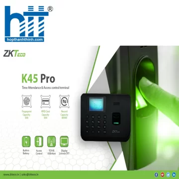 Máy chấm công vân tay ZKTeco K45 Pro